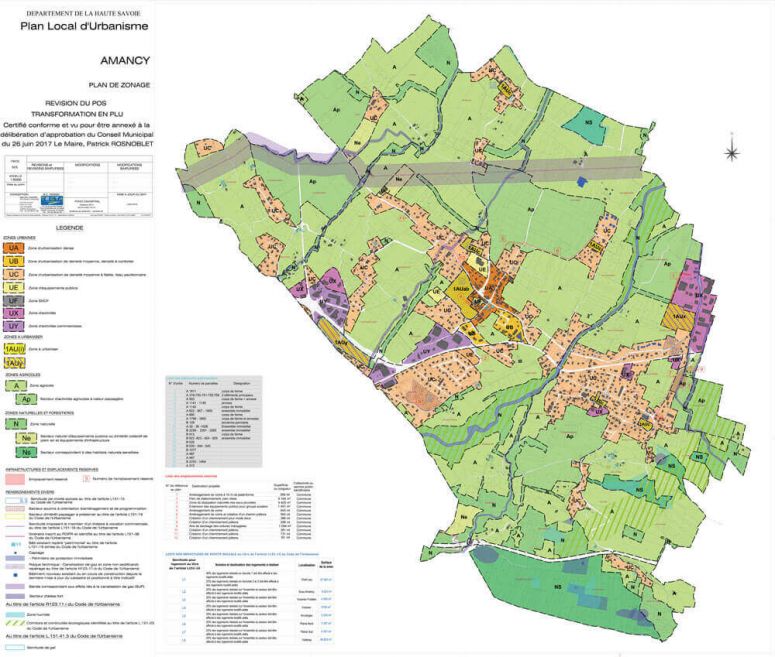 Plan de zonage du PLU