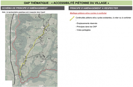 OAP thématique sur le cheminement piétonnier structurant