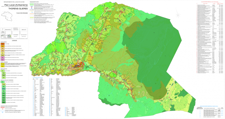 Plan de zonage du PLU