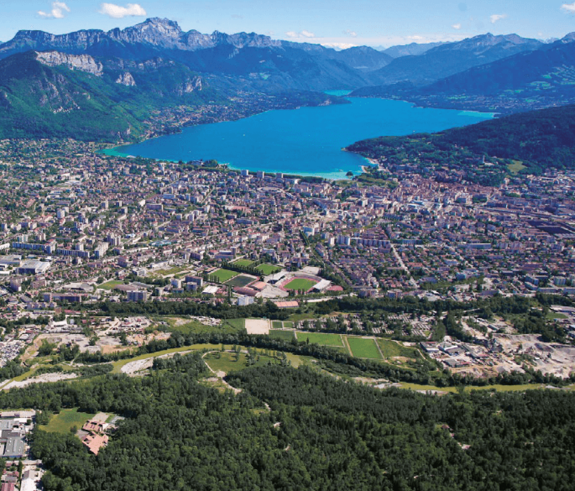 Vue aérienne Annecy