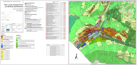 Plan de zonage du centre-bourg